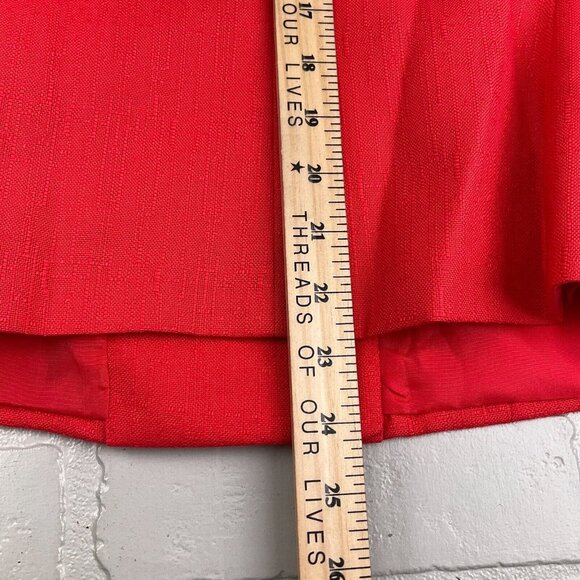 Kasper ASL Skirt Suit Women 8 Red‎ Double Breasted Woven Career Classic VTG - Picture 10 of 15